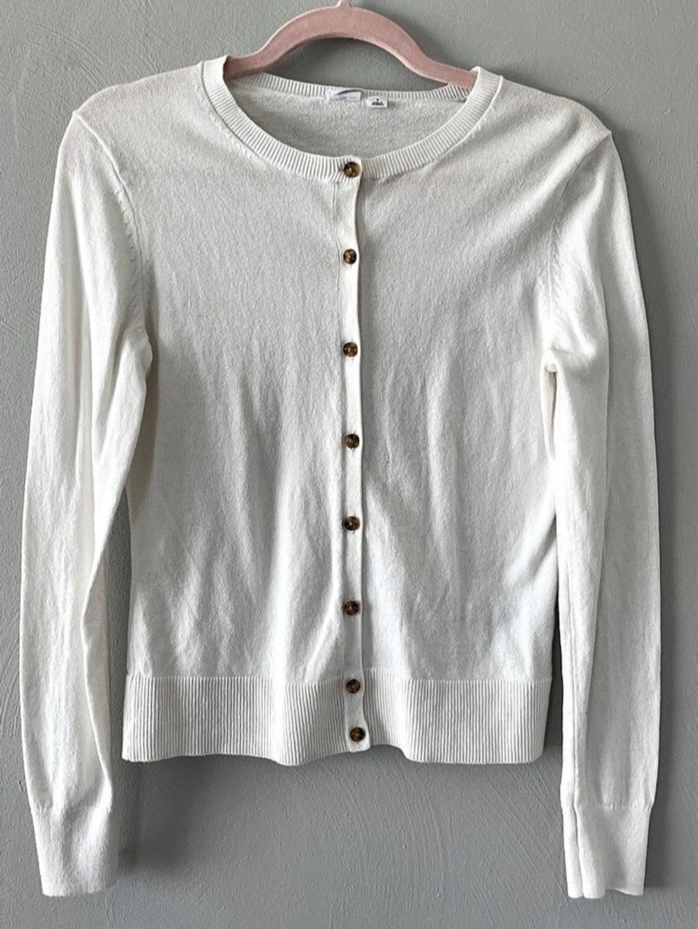 GAP Crewneck Cardigan White Small